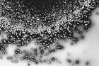 Beet juice and salt crystals Art Print